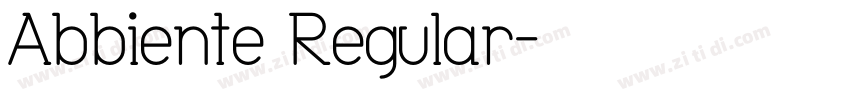 Abbiente Regular字体转换